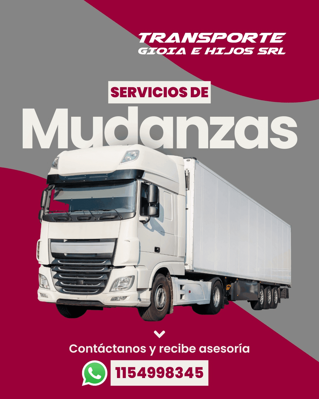 Camión de mudanzas Transporte Gioia e Hijos